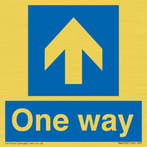 One way with up directional arrow